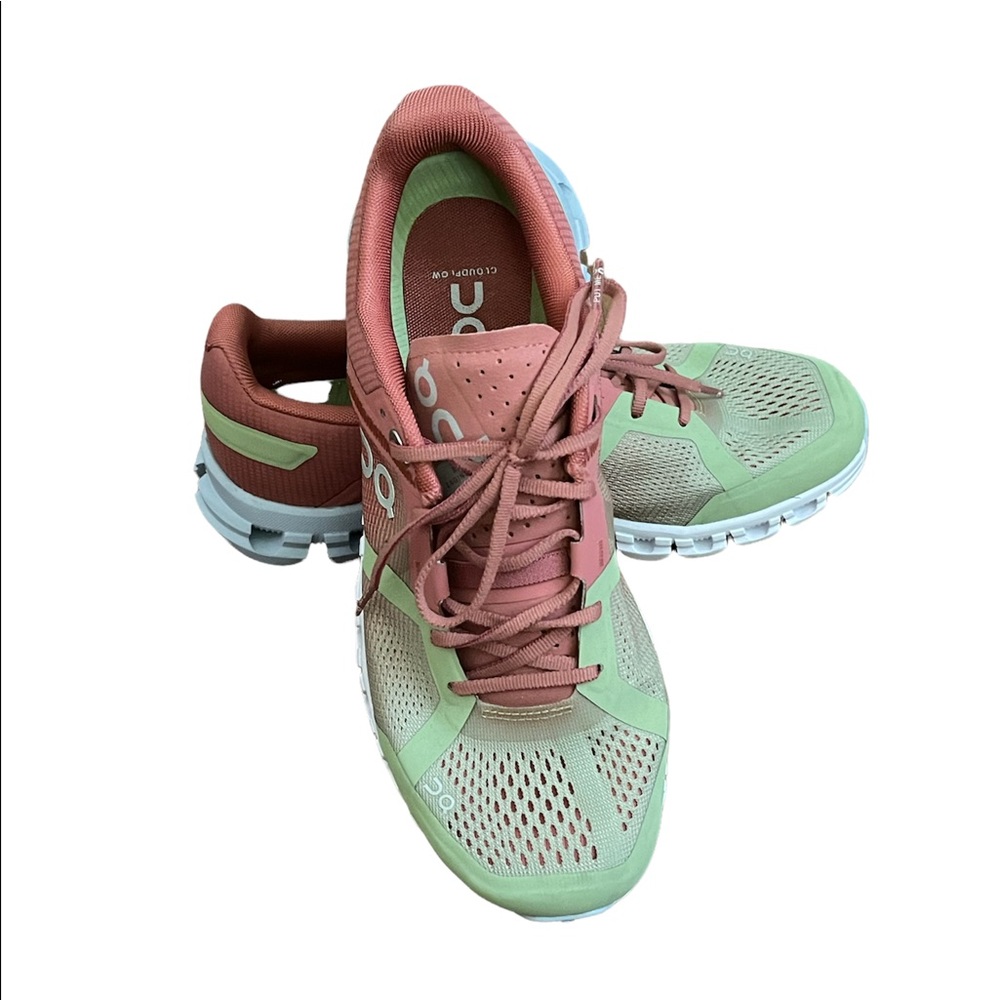 On Running Women's Coral and Mint Athletic Shoes - Picture 4 of 16